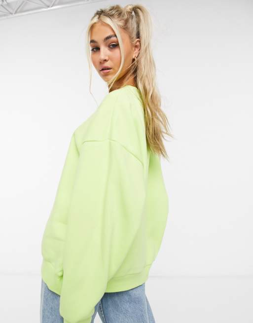 Adidas neon green sweatshirt hotsell