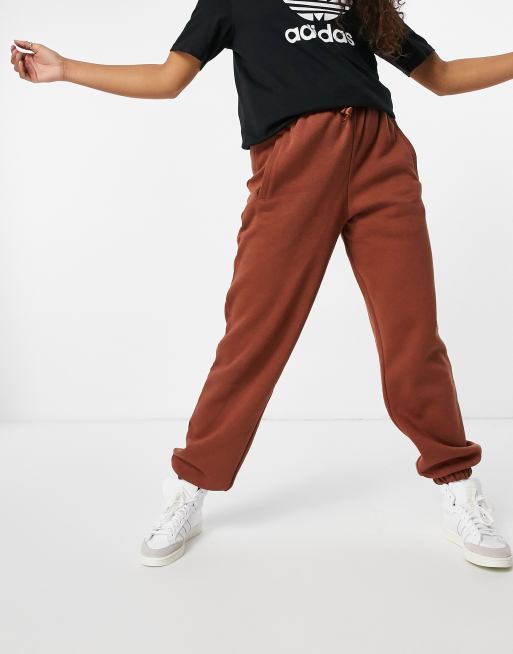 adidas Originals 'Cosy Comfort' oversized cuffed joggers in brown | ASOS