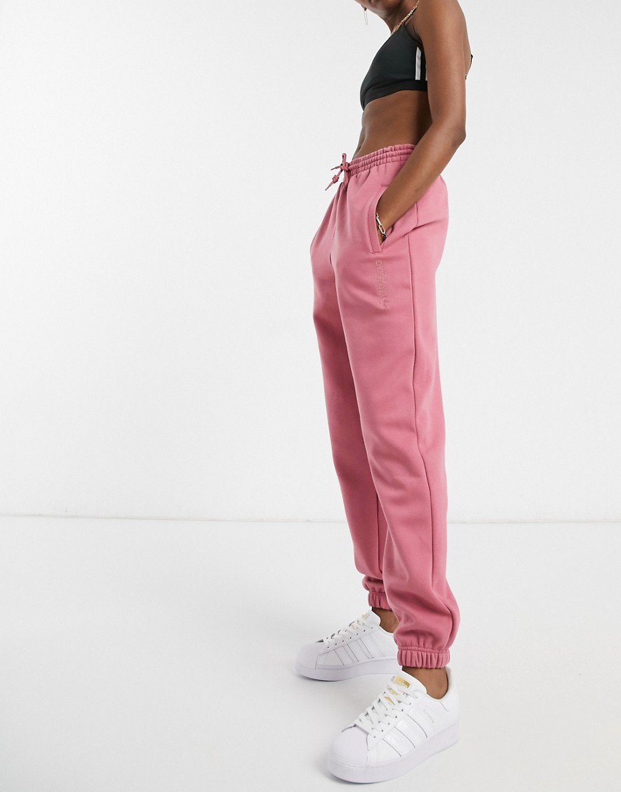 Adidas Originals 'Cosy Comfort' oversized cuffed joggers in pink