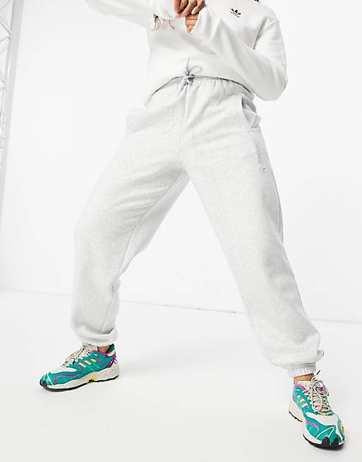 adidas Originals – Cosy comfort – Szare joggersy oversize ze ściągaczami