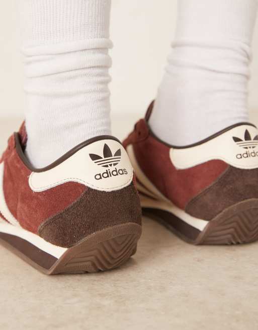 adidas Originals Country II sneakers in burgundy and brown | ASOS