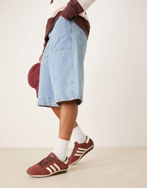 adidas Originals Country II sneakers in burgundy and brown | ASOS