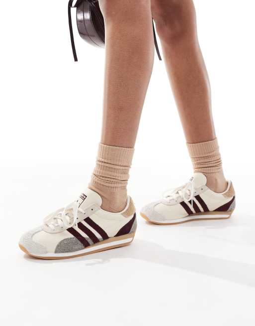 adidas Originals - Country OG - Baskets - Blanc et bordeaux