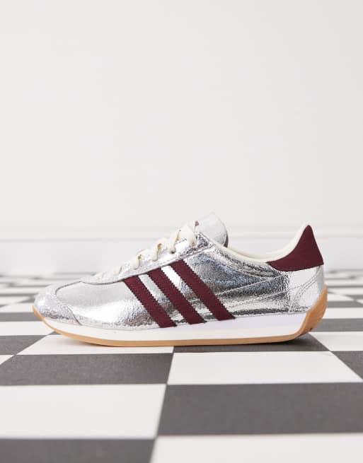adidas Originals – Country OG – Metaliczne srebrne buty