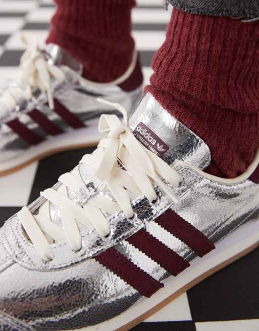 adidas Originals – Country OG – Metaliczne srebrne buty