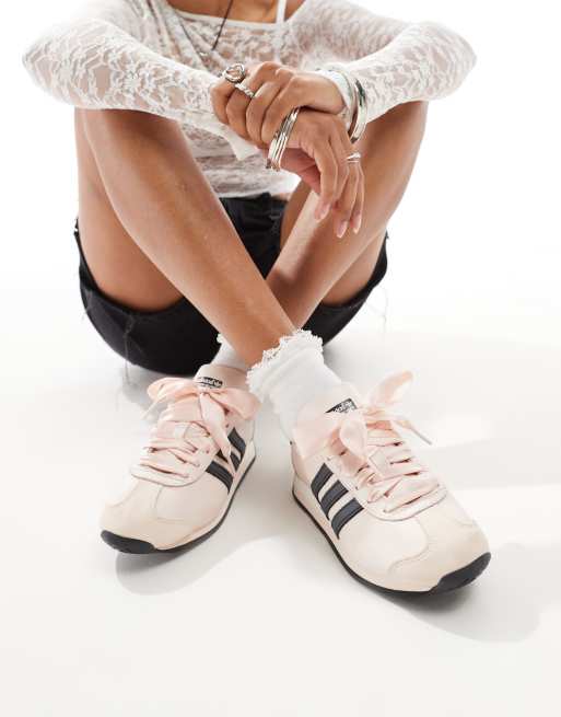 adidas Originals – Country OG – Różowo-czarne buty sportowe