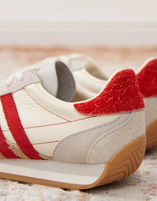 adidas Originals Country OG sneakers in white and red ASOS