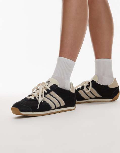 adidas Originals Country OG sneakers with pony hair in black - view 1