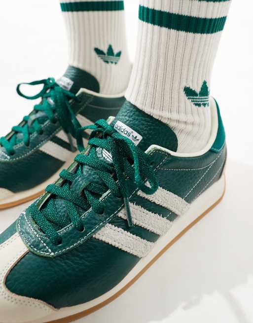 adidas Originals Country OG trainers in green and white ASOS