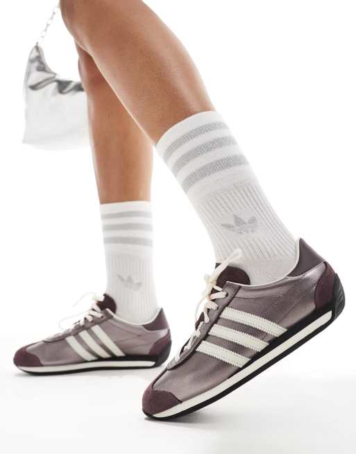 Plum adidas trainers online