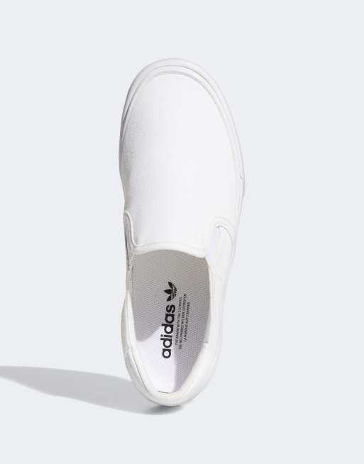 adidas Originals Court Rallye slip on sneakers in white