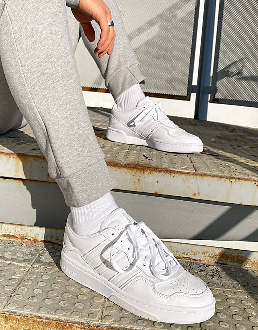 adidas Originals Court Refit sneakers in triple white