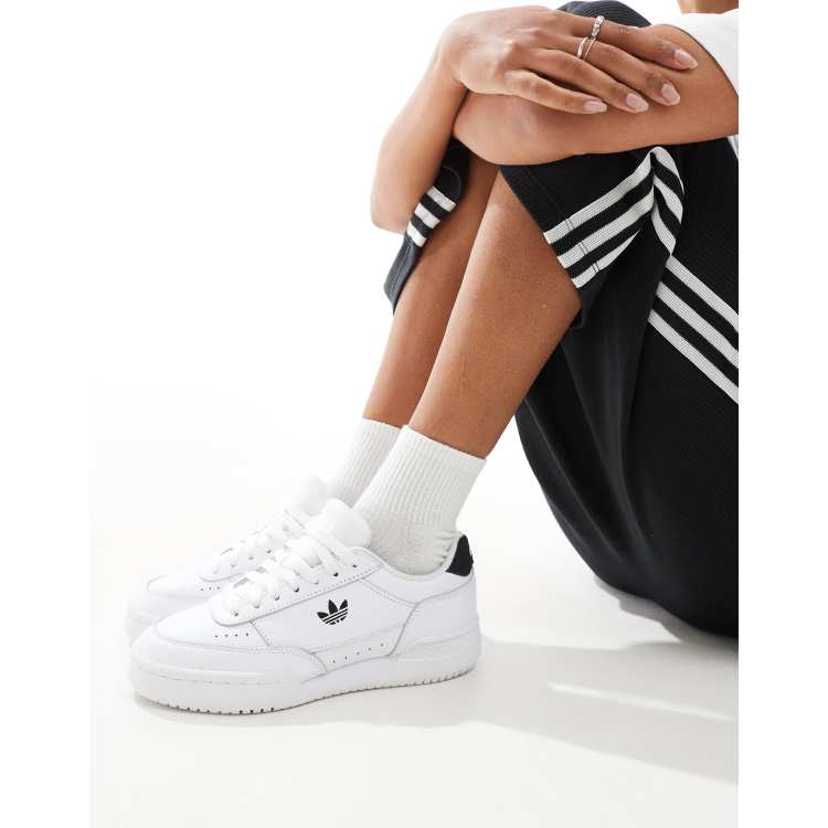 adidas Originals Court Super Sneakers bianche e nere ASOS