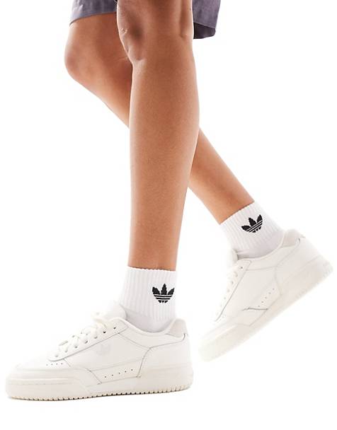 adidas Originals court super trainers in off white