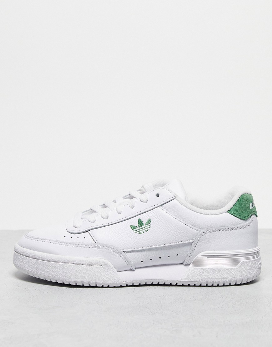 adidas Originals Court Super trainers in white and green