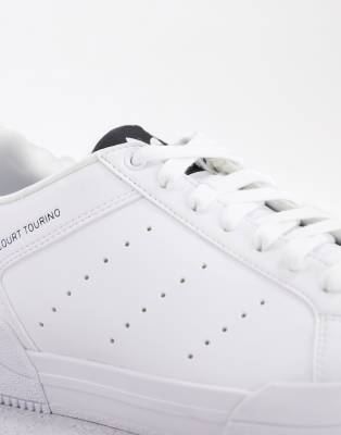 white adidas mesh trainers