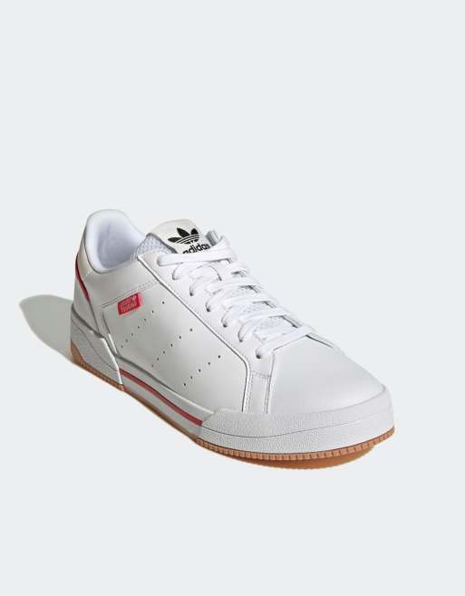 adidas Originals - Court Tourino - Sneakers in bianco e rosso