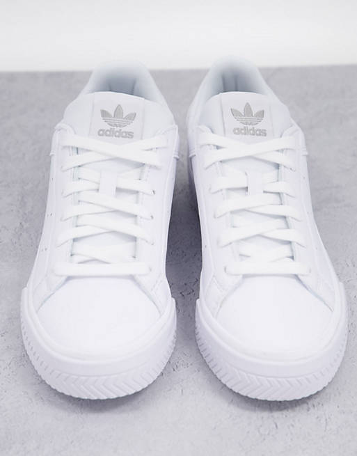 Sportswear adidas Originals Court Tourino trainers in triple white 