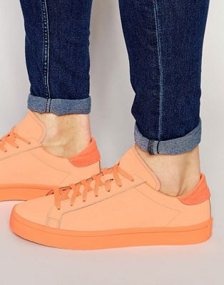 adidas court vantage orange