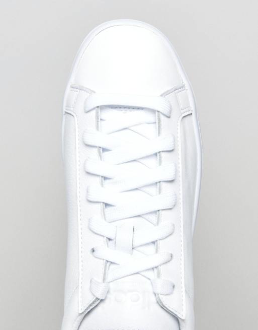 Adidas court vantage trainers white mono suede