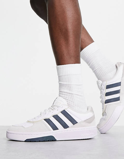 adidas Originals – Courtic – Sneaker in Weiß und Marineblau | ASOS