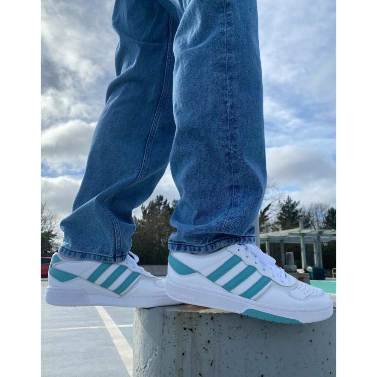 Green white adidas trainers sale