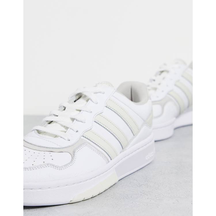 adidas white and beige trainers