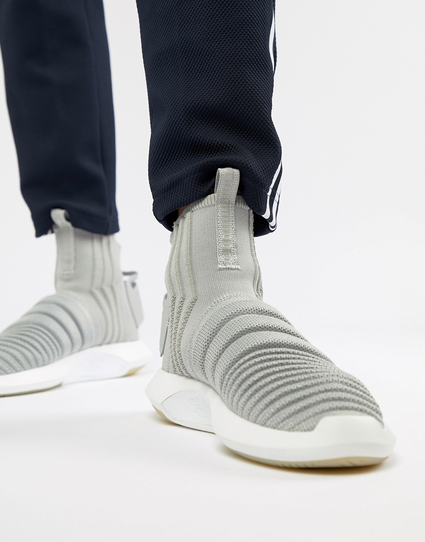 Adidas Originals Crazy Sock Primeknit Trainers In Grey CQ0984