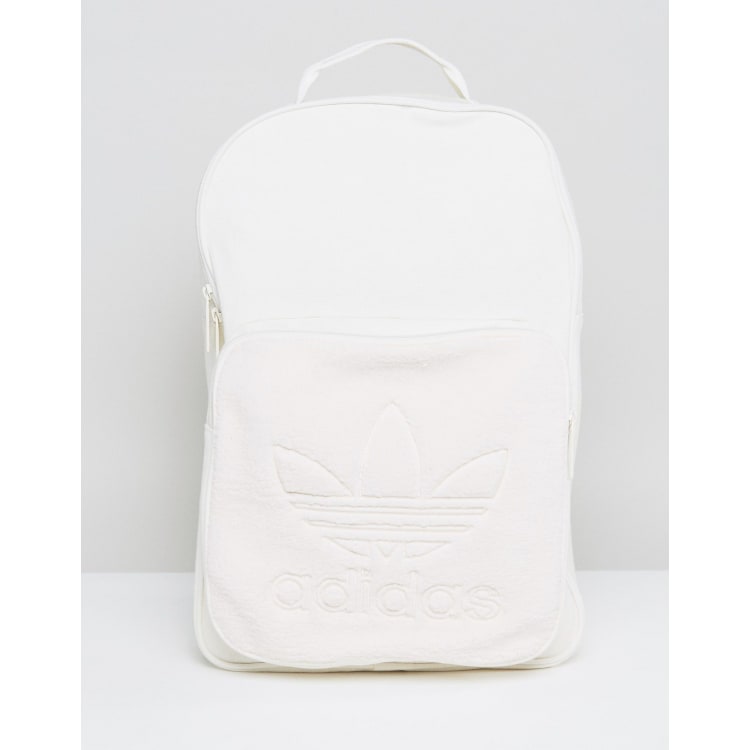 adidas Originals Cream Fleece Backpack ASOS