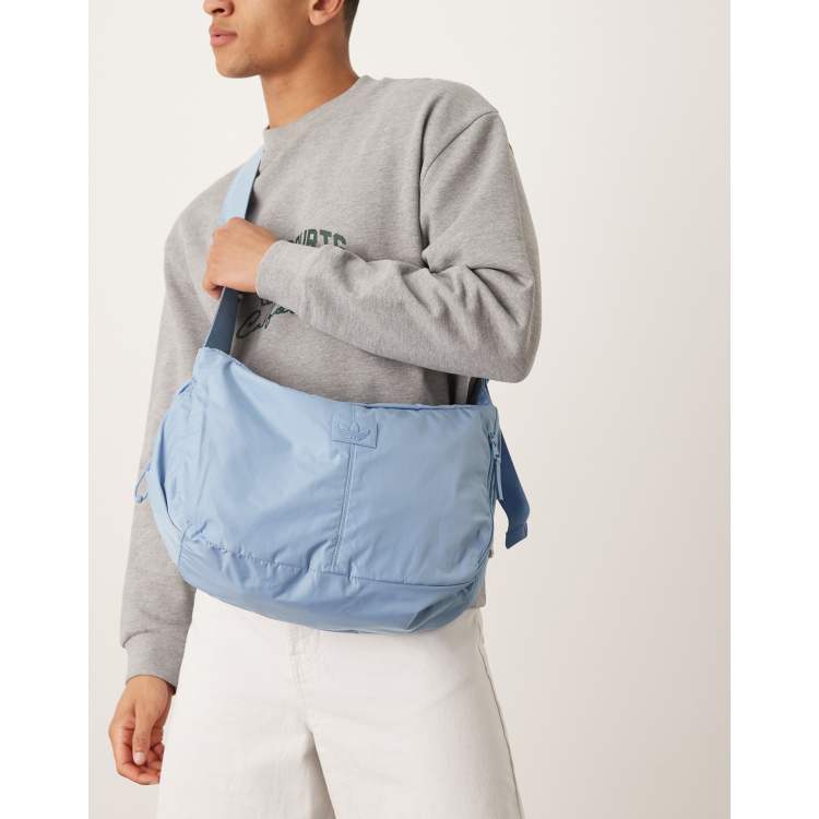☆Adidas☆Casual Crossbody Shoulder Bag Light Blue adidas Originals crescent crossbody bag in light blue | ASOS