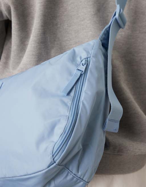 adidas Originals crescent crossbody bag in light blue | ASOS