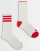 adidas Originals crew 2 pack socks in white and red