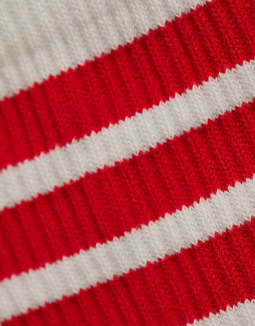 adidas Originals crew 2 pack socks in white and red , 3 of 3