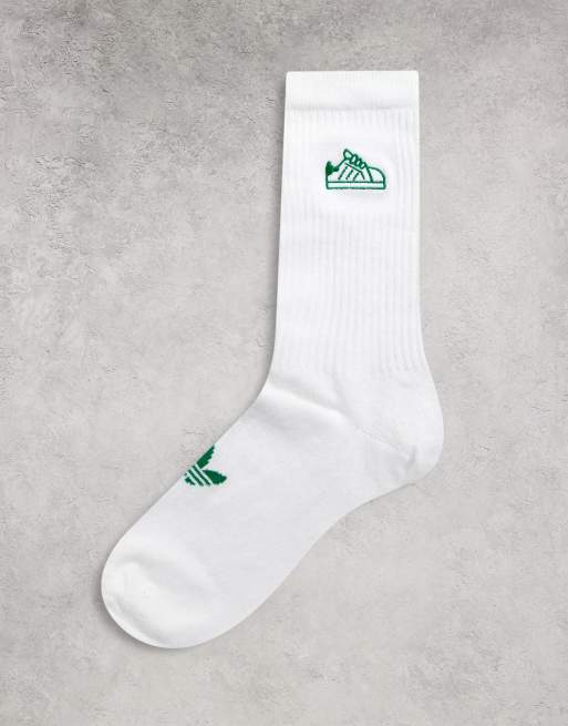 adidas Originals crew socks with Stan Smith trainers embroidery in