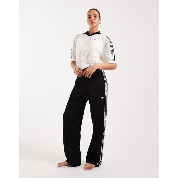 adidas Originals crochet track pants in black | ASOS