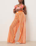[adidas Originals] adidas Originals crochet track pants in pink and orange XS semi lucid fuchsia/h