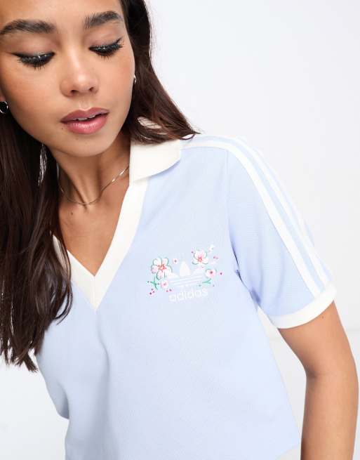 Adidas blue polo t on sale shirts