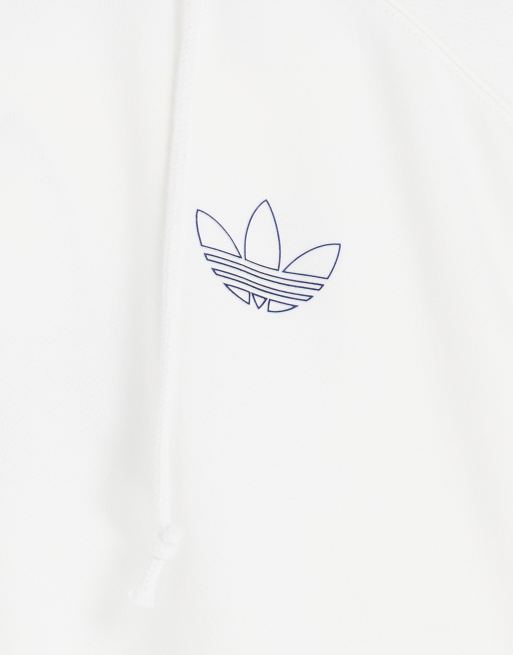 Adidas originals trefoil cropped cheap hoodie sweatshirt