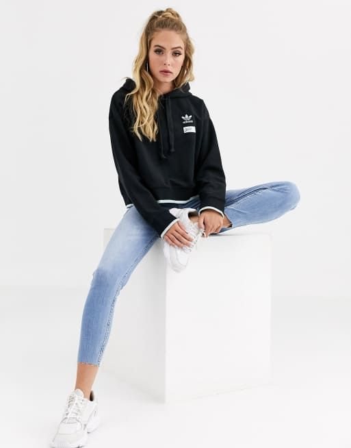 Adidas originals women's store crop hoodie