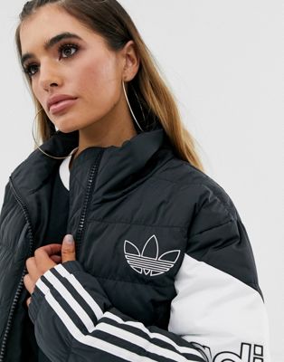 adidas black puffer jacket women's