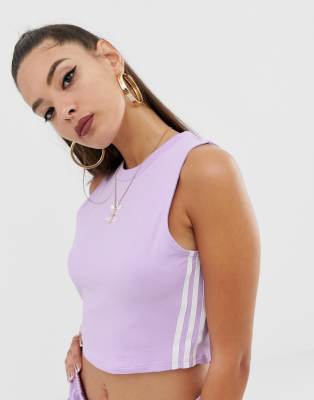 lilac adidas crop top