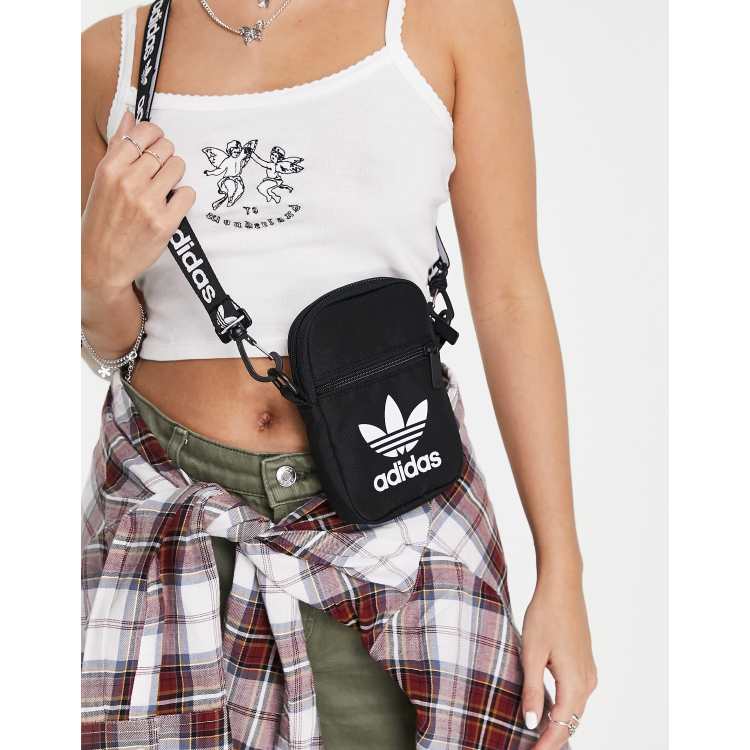 Adidas originals logo strap crossbody shop bag