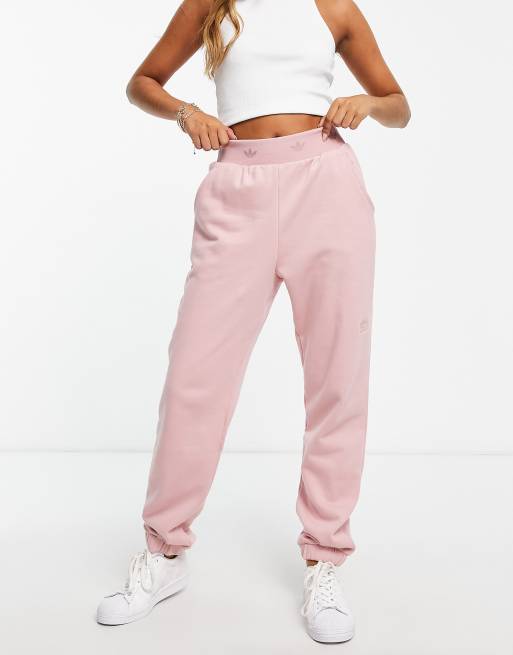 adidas Originals cuffed sweatpants in dusty pink | ASOS