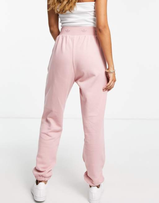 adidas Originals cuffed sweatpants in dusty pink