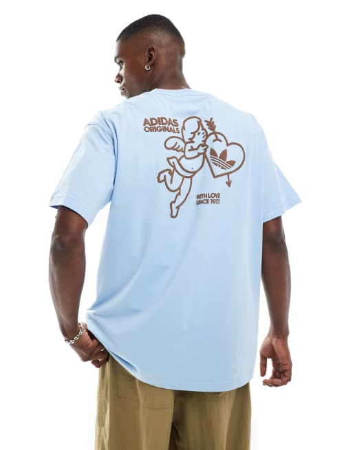 adidas Originals cupid graphic t-shirt in blue