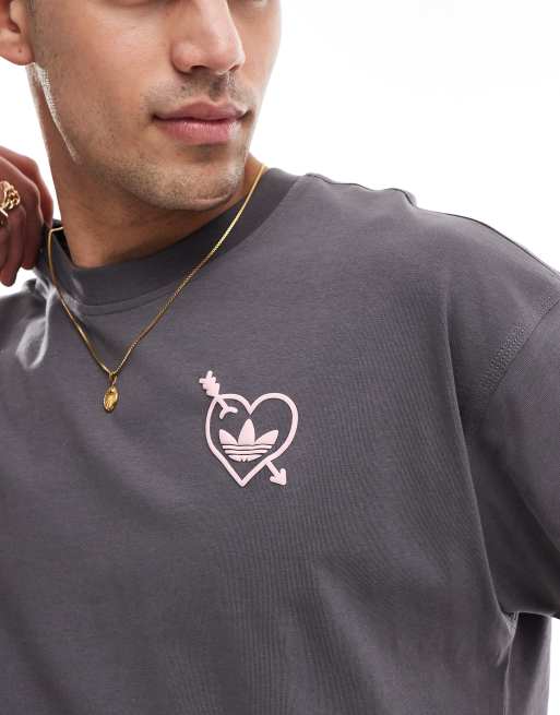 adidas Originals cupid graphic t-shirt in grey