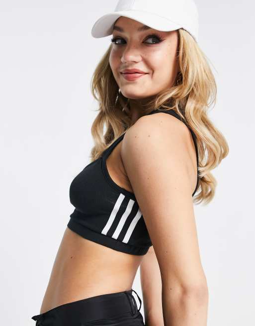 Adidas crop 2024 top asos