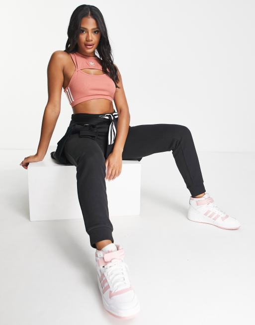 Grey adidas best sale crop top