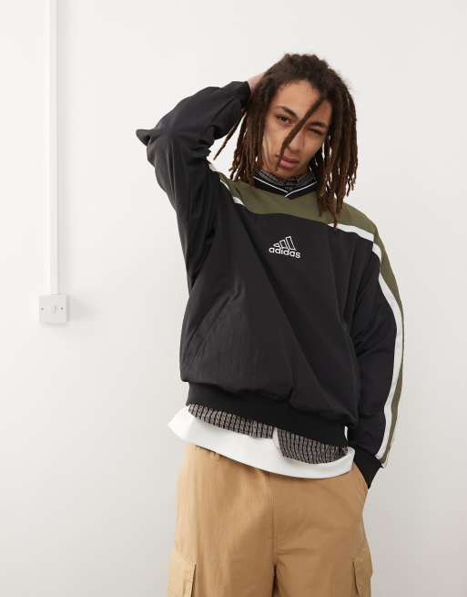 【adidas】CUTLINE PULLOVER LONG-SLEEVE TOP★プルオーバー adidas-Cutline-Pullover-Long-
