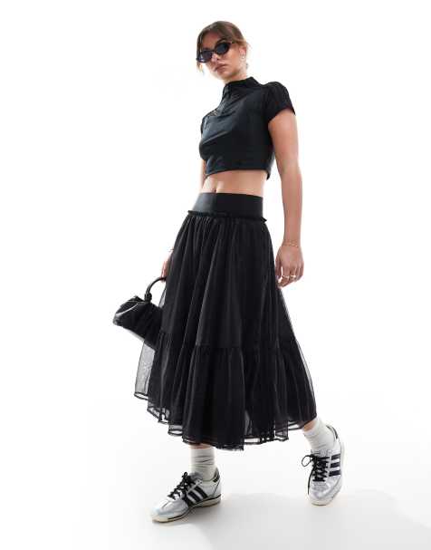 adidas Originals ballet tulle skirt in black